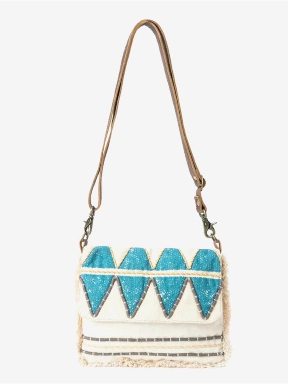 Myra Boho Turquoise w/Accent Crossbody Bag